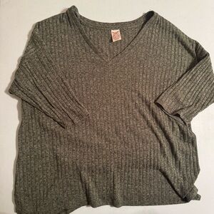 Faded Glory Ribbed Knit Top | 2X